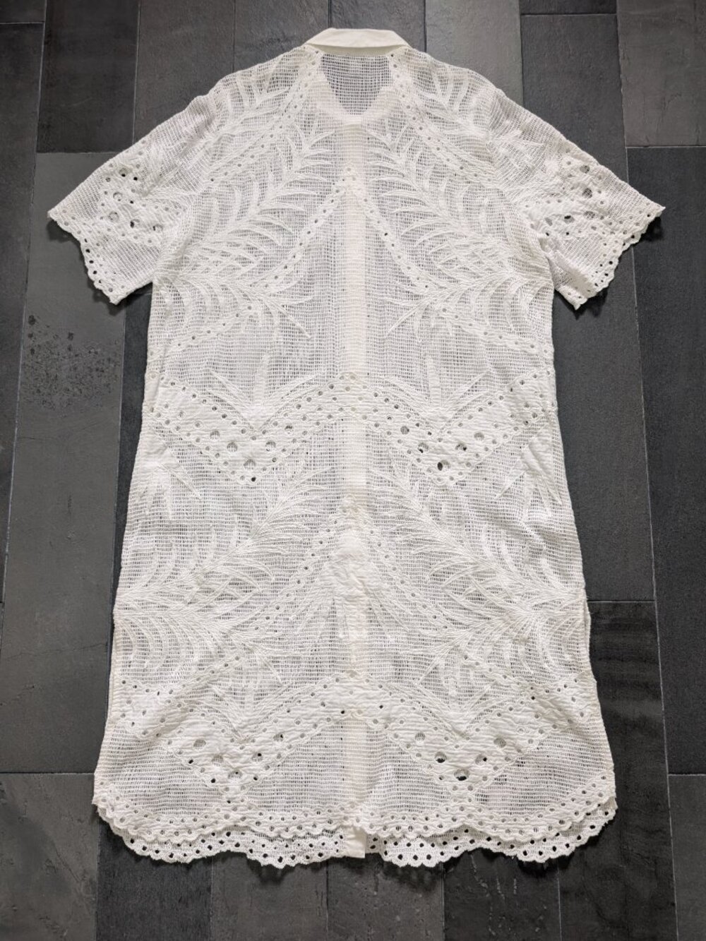 ALLSAINTS Meria Broderie midi dress - 10 - white - Picture 5 of 11
